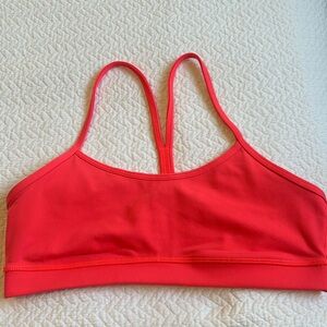 Lulu Flow Y Bra. Size 8. Neon orange color.